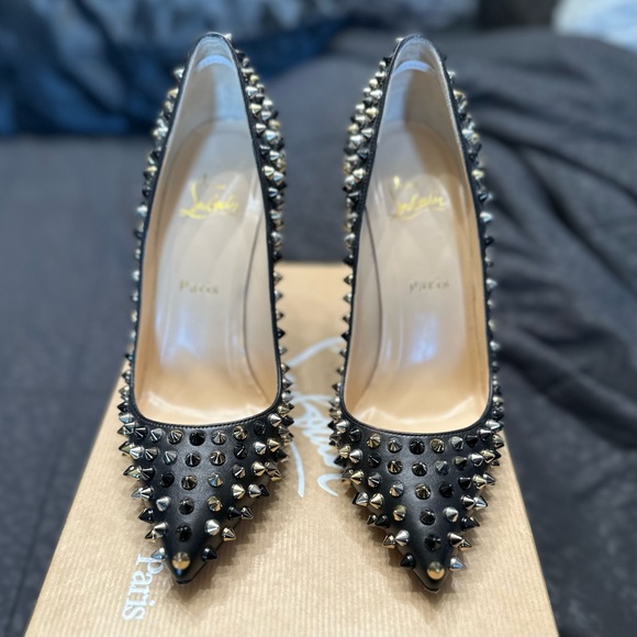 Christian Louboutin 100mm Mixed Color Spike Pigalle EU 38.5 - Picture 2 of 11